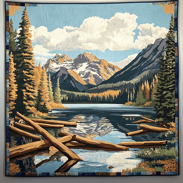 Majestic Peaks Art Quilt Wall Hanging