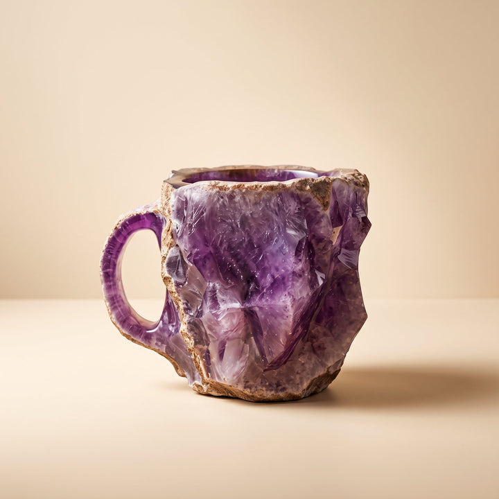Handmade Amethyst Mineral Crystal Mug