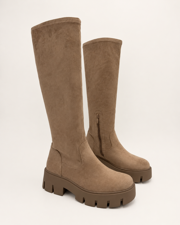 Amara - Platform Chunky Sole Tall Boots