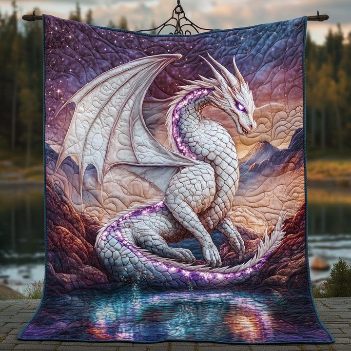 Fir Forest Dragon Quilted Blanket