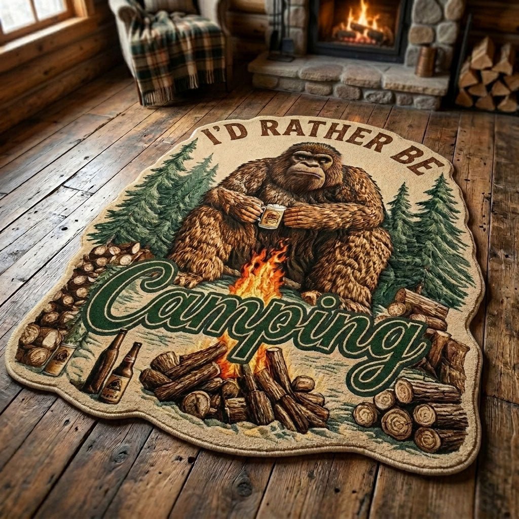 Mountain Sasquatch Shaped Rug