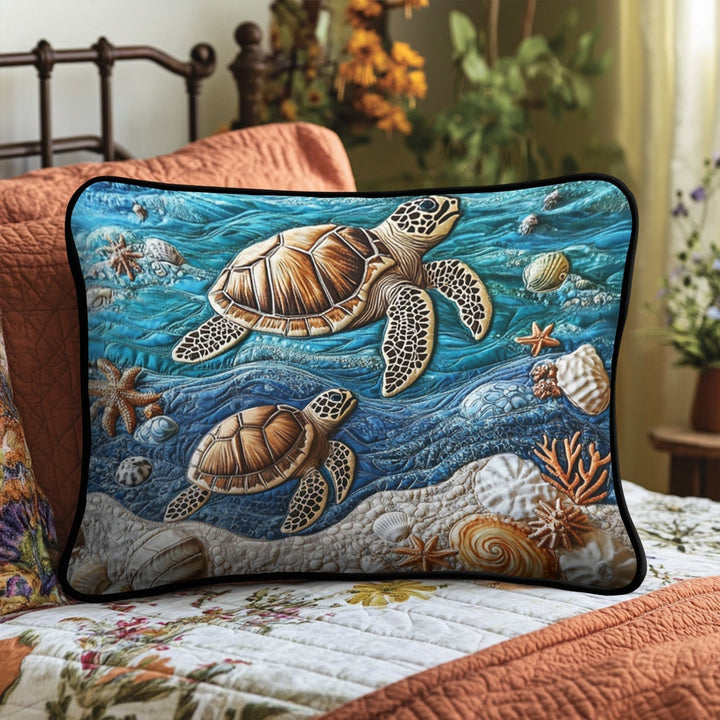 Beachside Serenity Quilted Pillow Covers