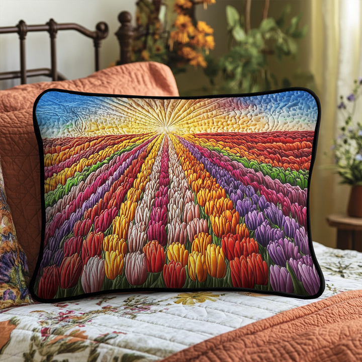 Colourful Tulips Pillow Cover