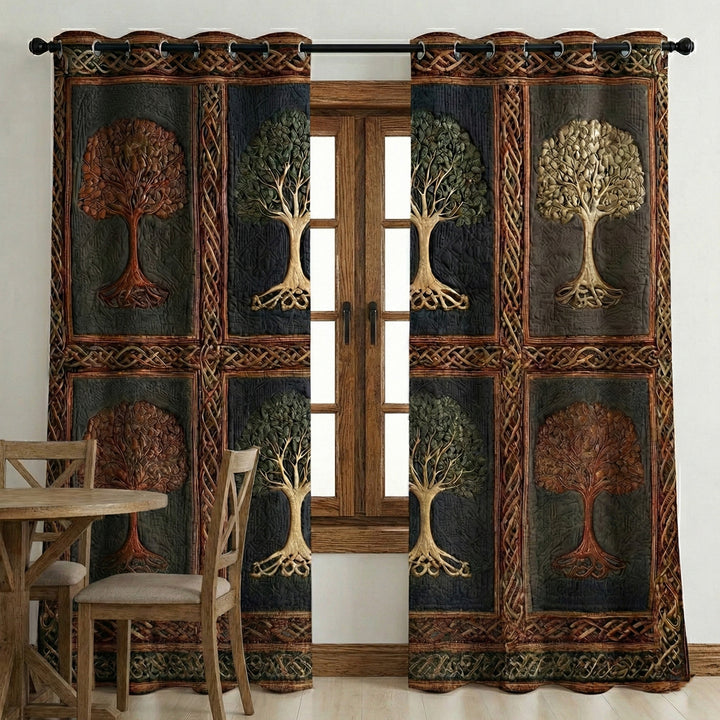 Nature's Roots Quilted Curtains