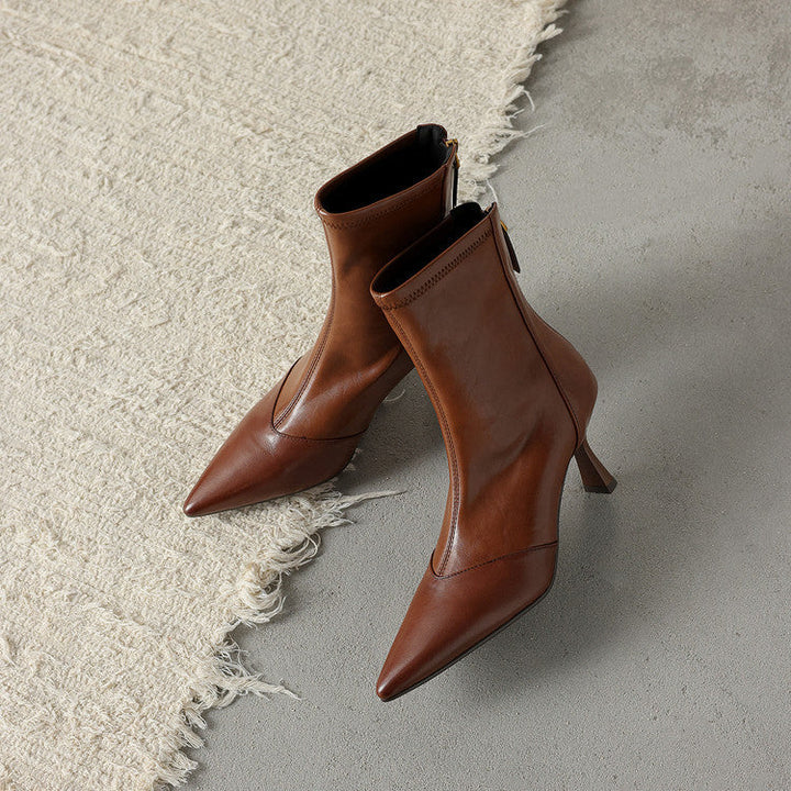 Lilah - Genuine Leather Contoured Boots
