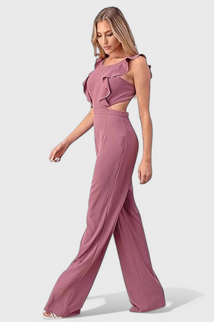 Christine - Cutout Ruffle Jumpsuit