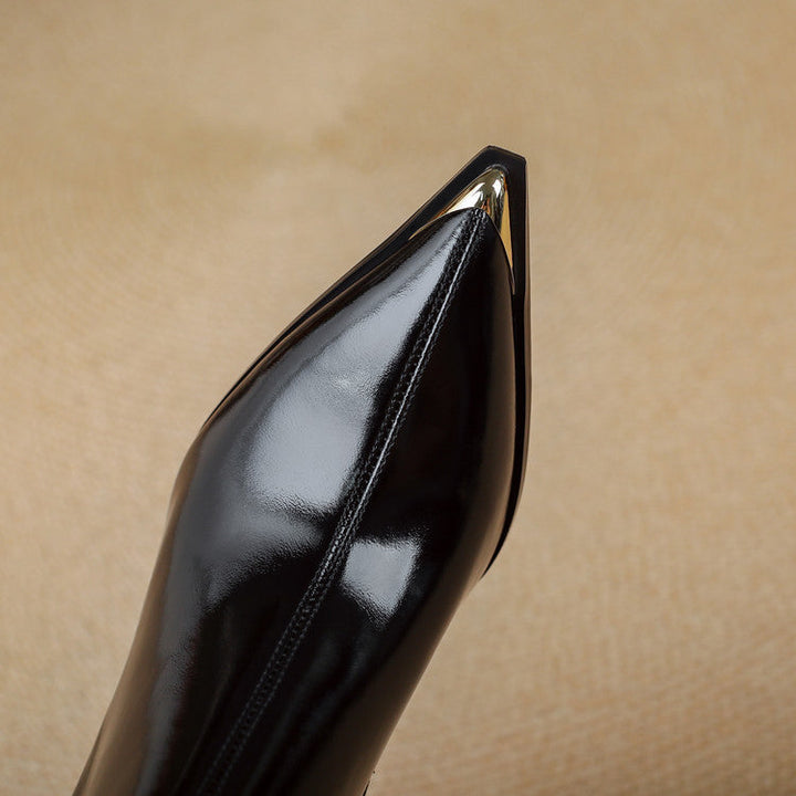 Verena - Genuine Leather High Heel Ankle Boots