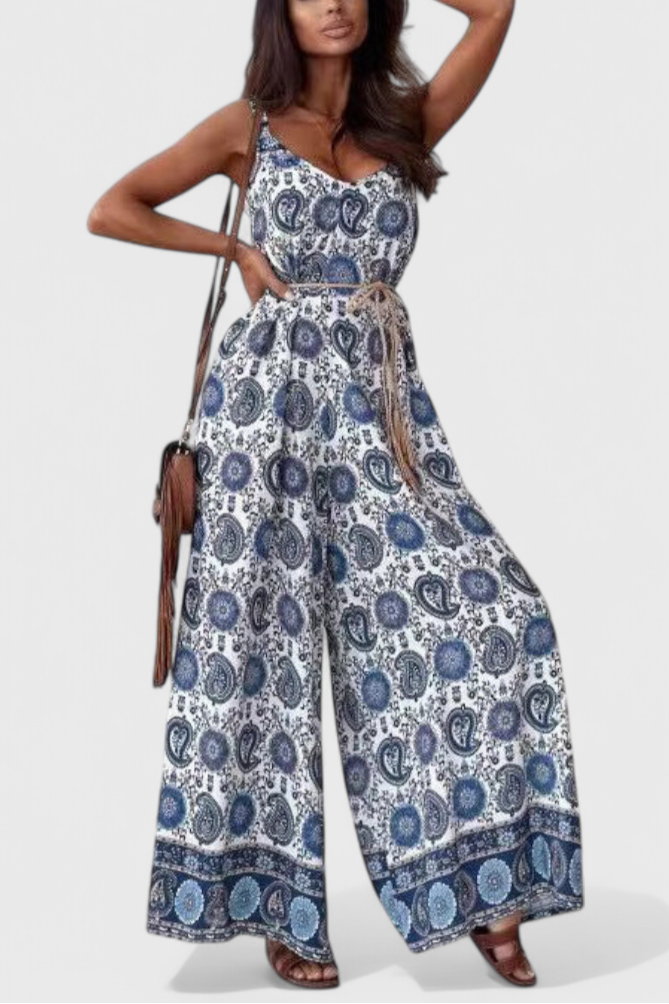 Diane - Bold Print Wide-Leg Jumpsuit