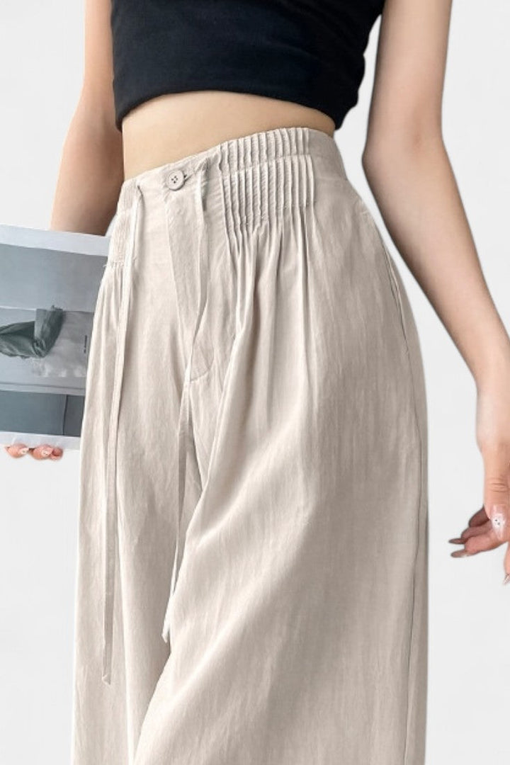Alanna - Lightweight High-Waist Wide-Leg Pants