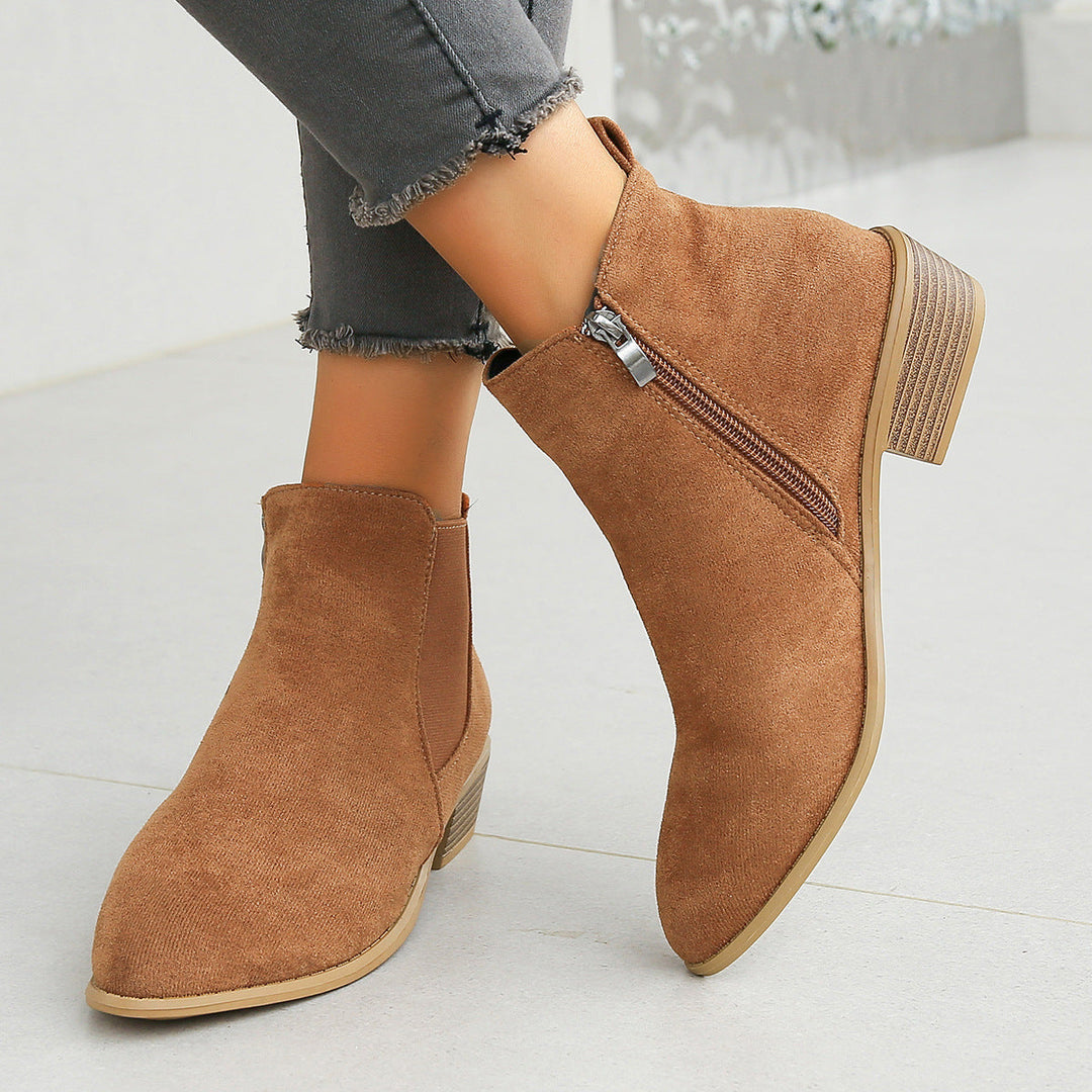 Tamara - Faux Suede Ankle Boots