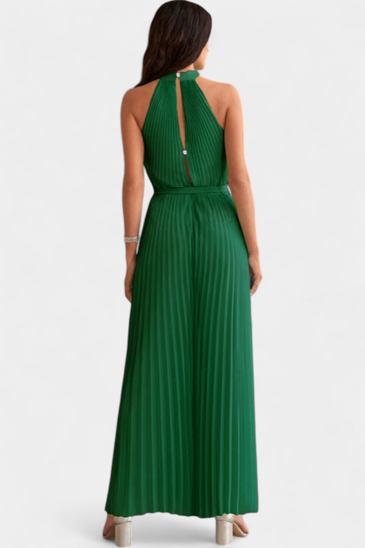 Carmen - Pleated Halter Palazzo Jumpsuit