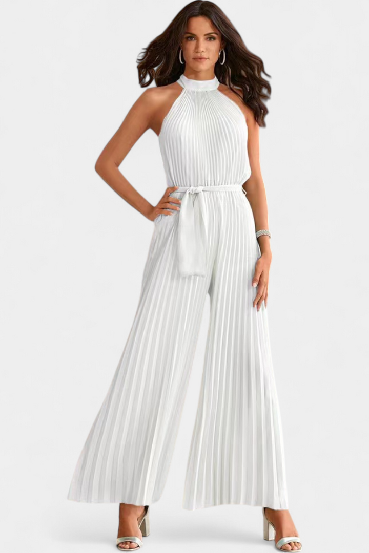 Carmen - Pleated Halter Palazzo Jumpsuit