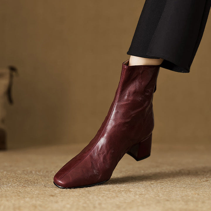 Aurora - Genuine Leather Ankle Boots