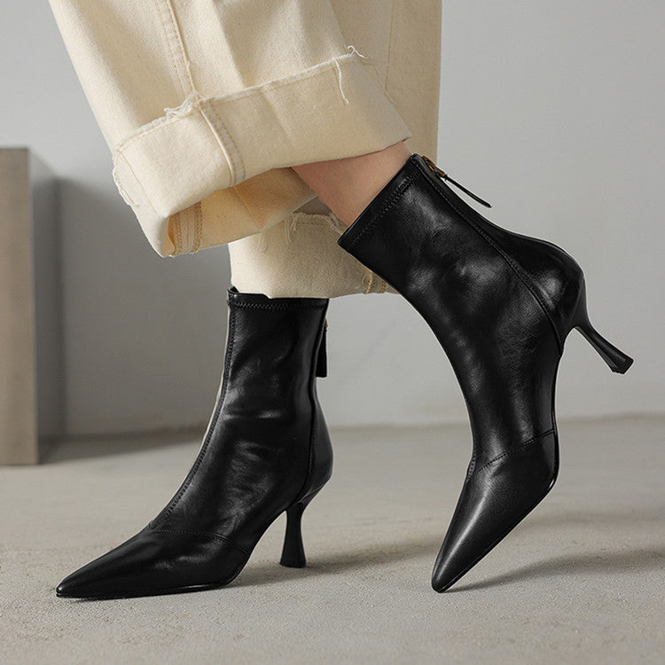 Lilah - Genuine Leather Contoured Boots