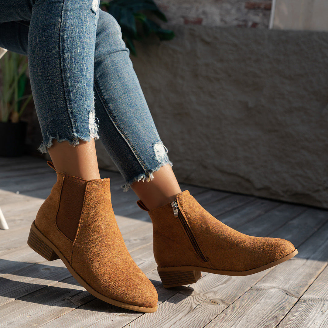Tamara - Faux Suede Ankle Boots