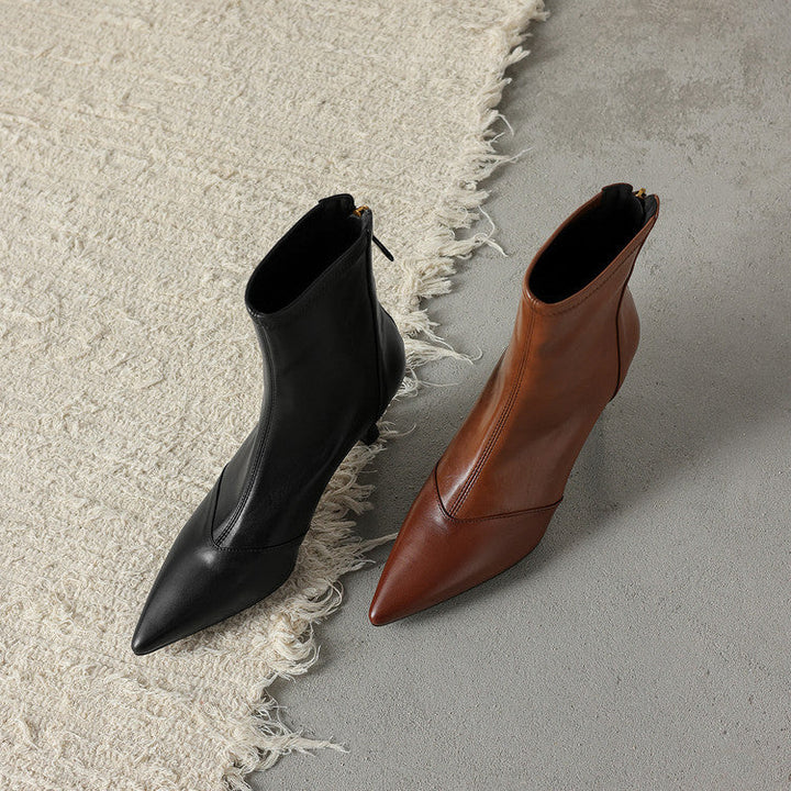 Lilah - Genuine Leather Contoured Boots