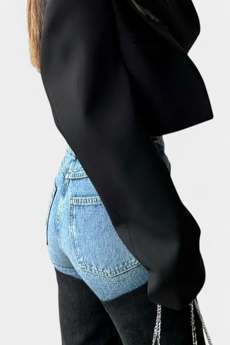Claudine - Patchwork Straight Leg Jeans