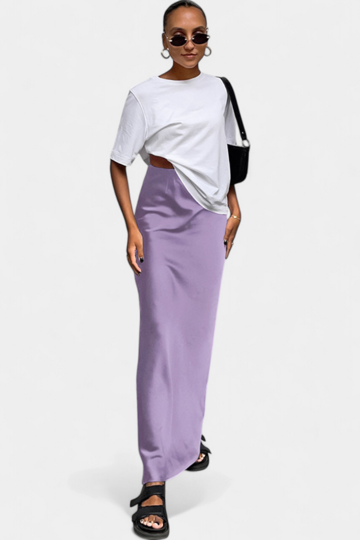 Avril - Satin Utility Maxi Skirt