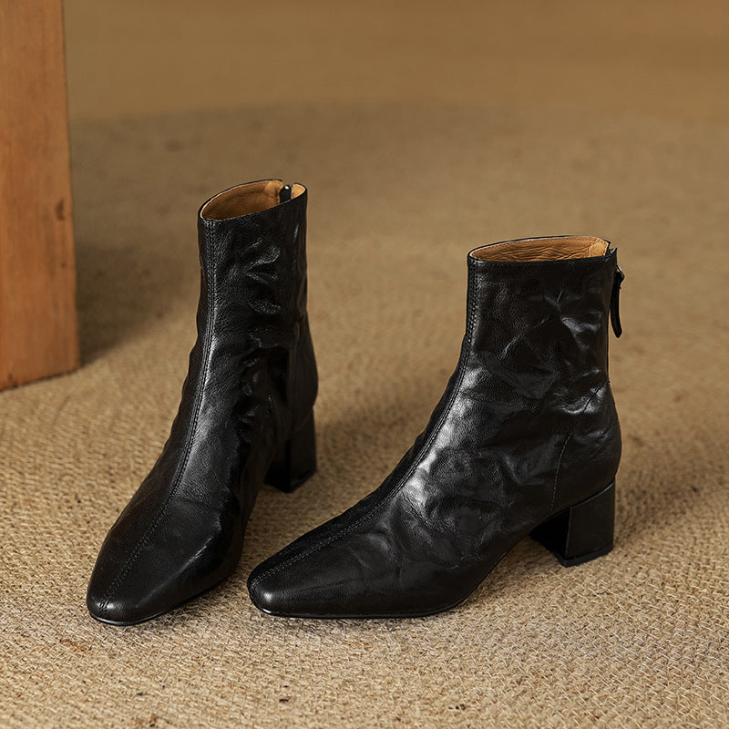 Aurora - Genuine Leather Ankle Boots