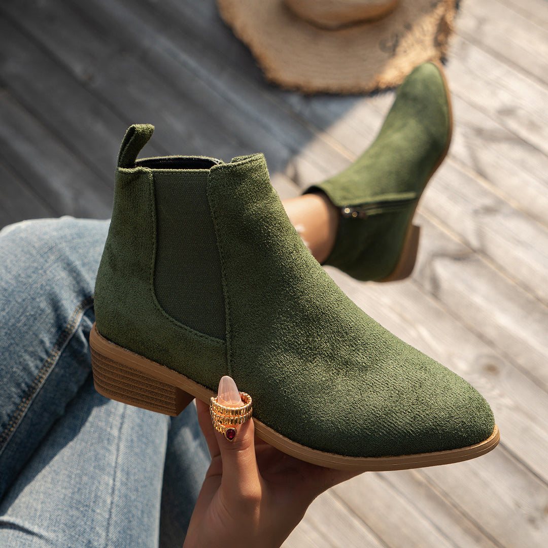 Tamara - Faux Suede Ankle Boots