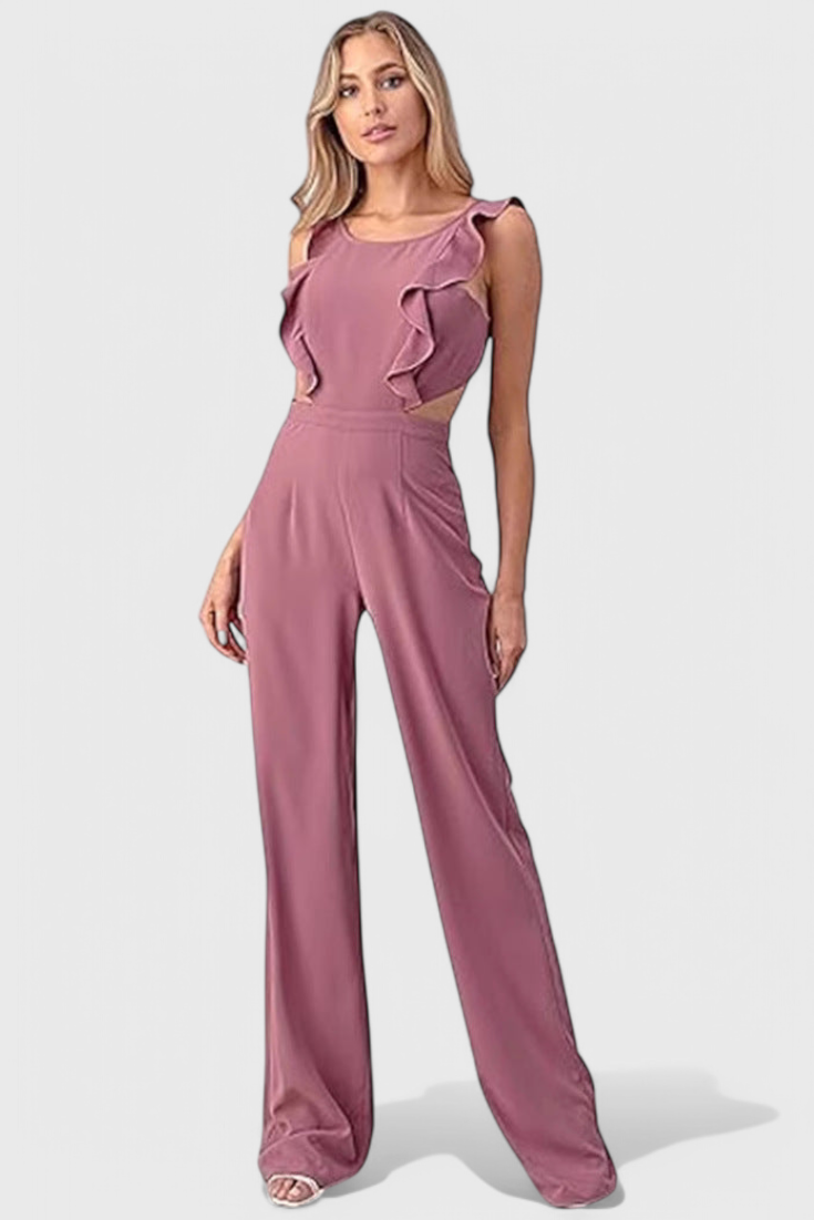 Christine - Cutout Ruffle Jumpsuit