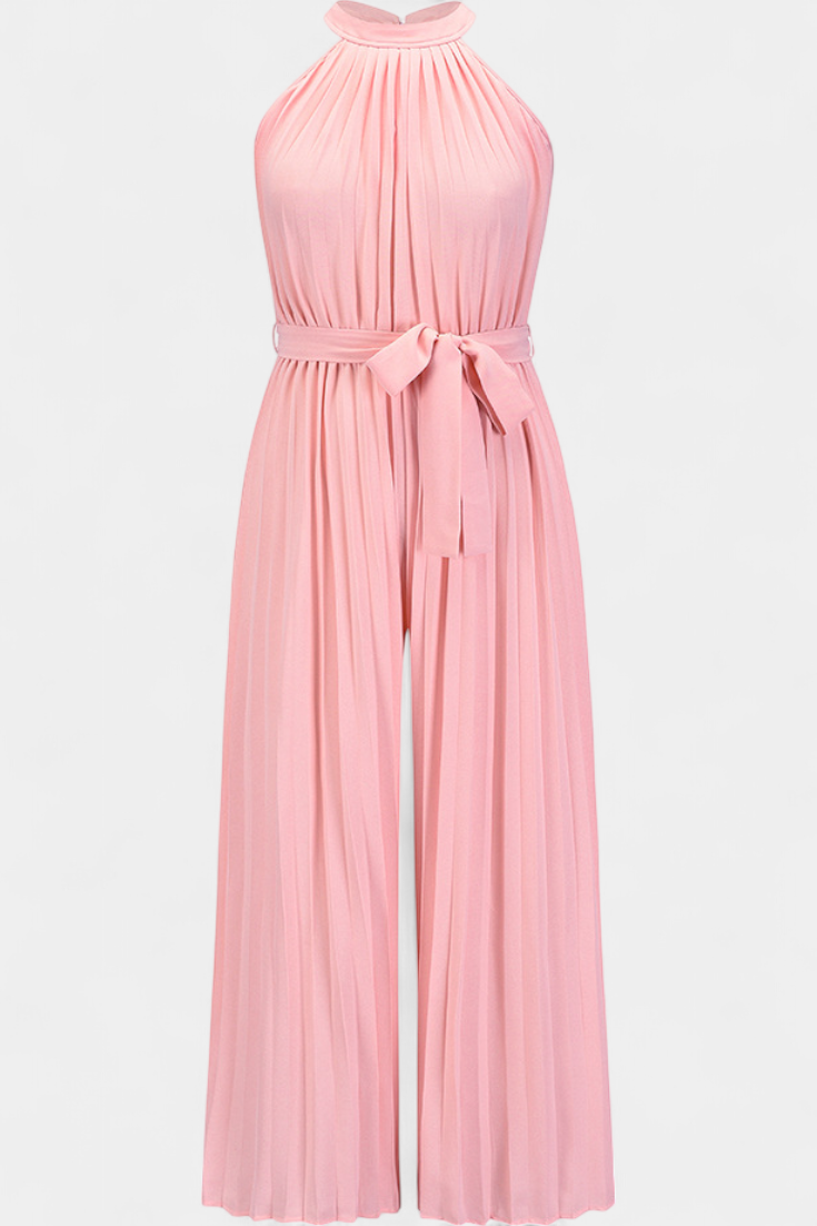 Carmen - Pleated Halter Palazzo Jumpsuit