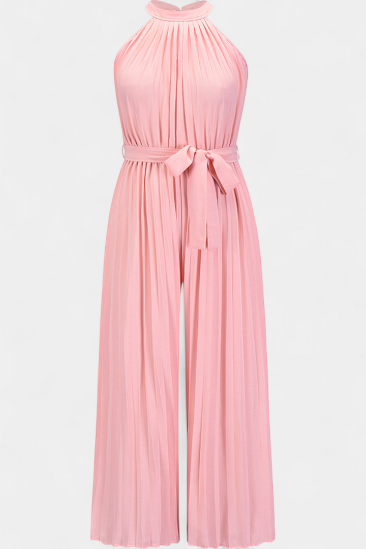 Carmen - Pleated Halter Palazzo Jumpsuit