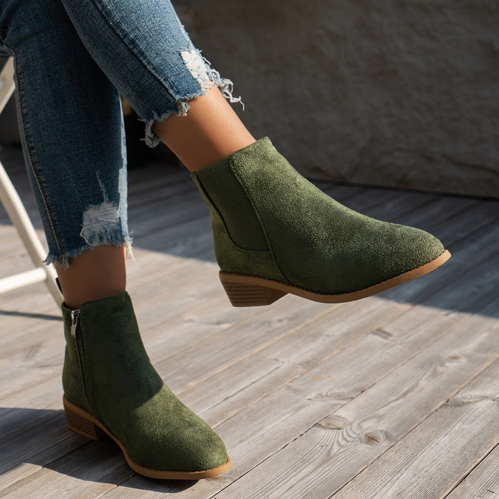 Tamara - Faux Suede Ankle Boots