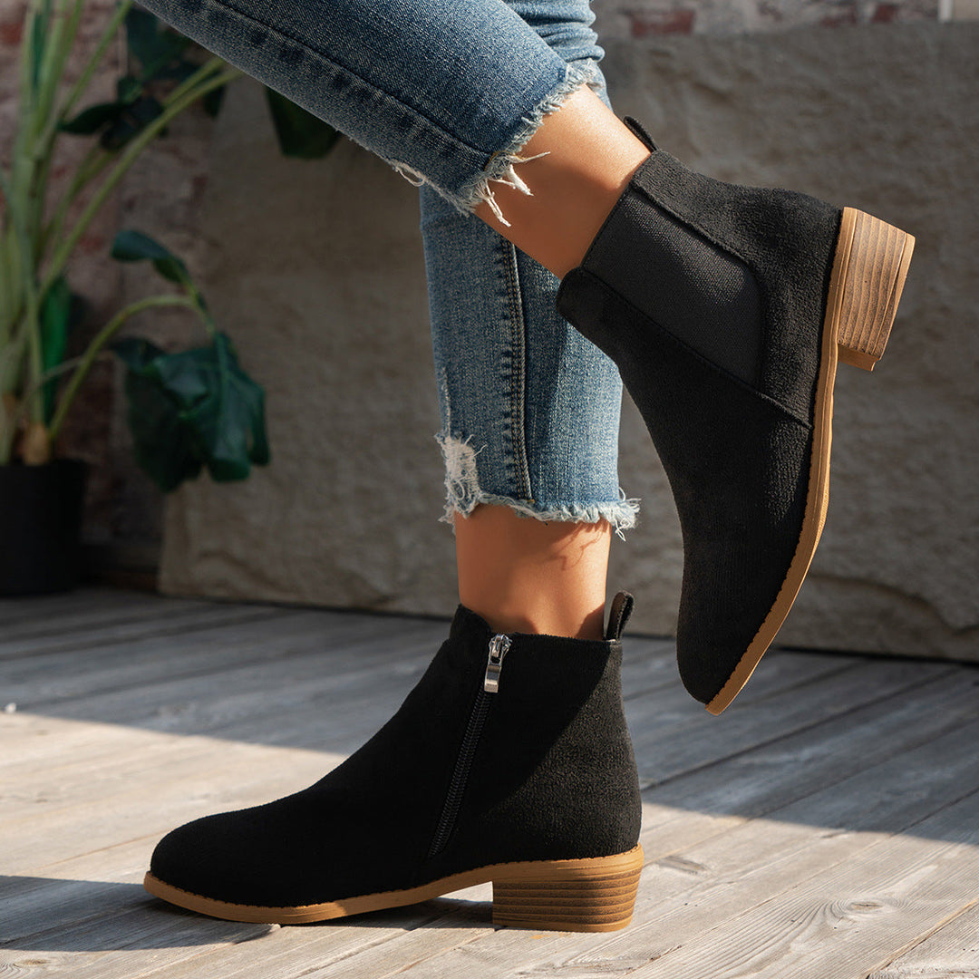 Tamara - Faux Suede Ankle Boots