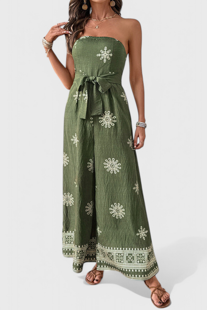 Alienor - Printed Sleeveless Jumpsuit