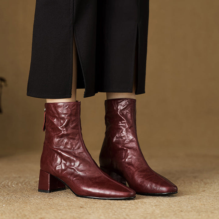 Aurora - Genuine Leather Ankle Boots