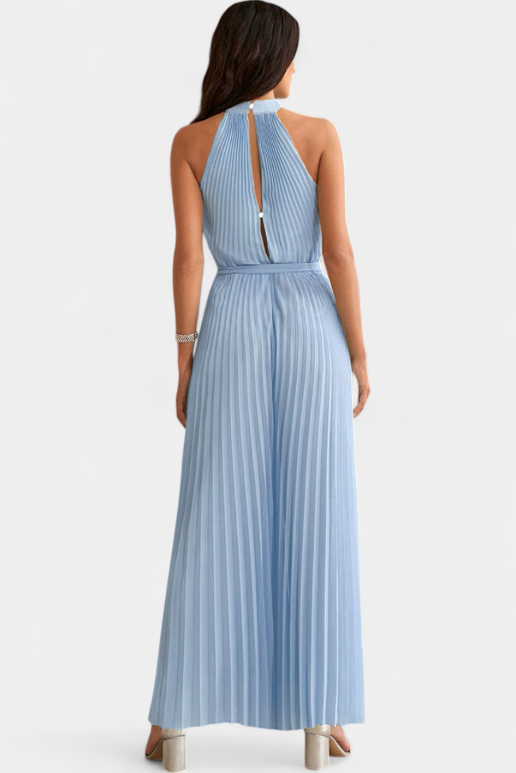Carmen - Pleated Halter Palazzo Jumpsuit