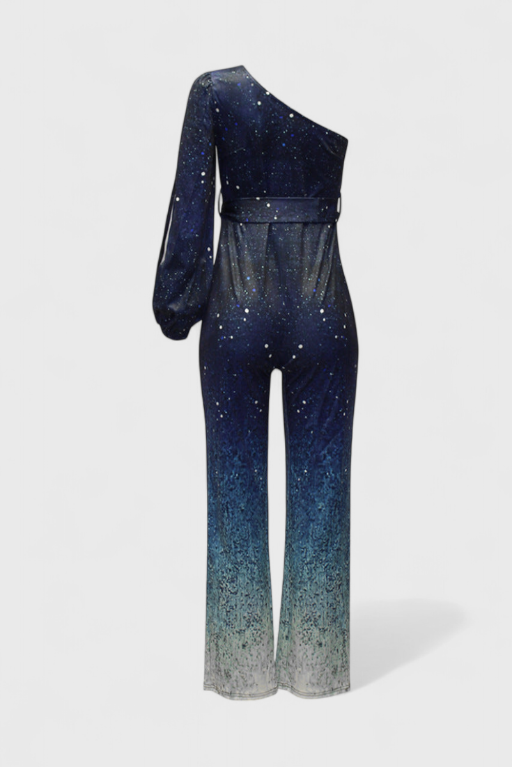 Cynthia - Asymmetric Sparkle Jumpsuit