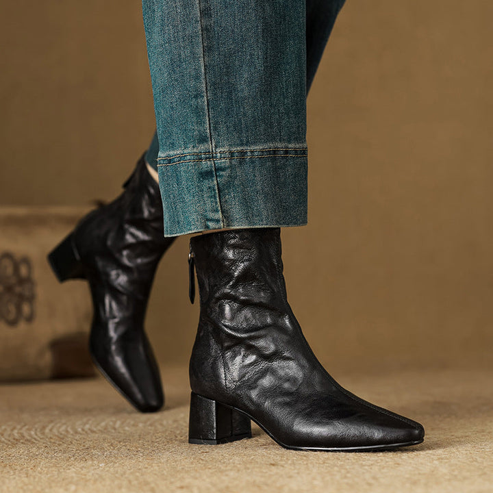 Aurora - Genuine Leather Ankle Boots