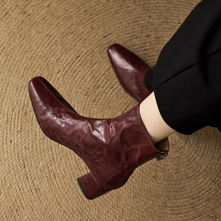 Aurora - Genuine Leather Ankle Boots