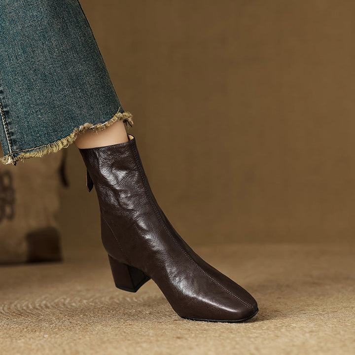 Aurora - Genuine Leather Ankle Boots