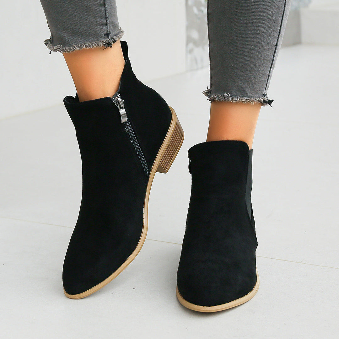 Tamara - Faux Suede Ankle Boots