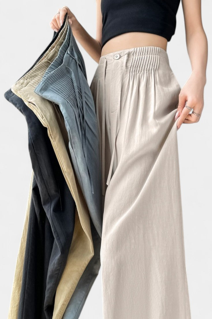 Alanna - Lightweight High-Waist Wide-Leg Pants