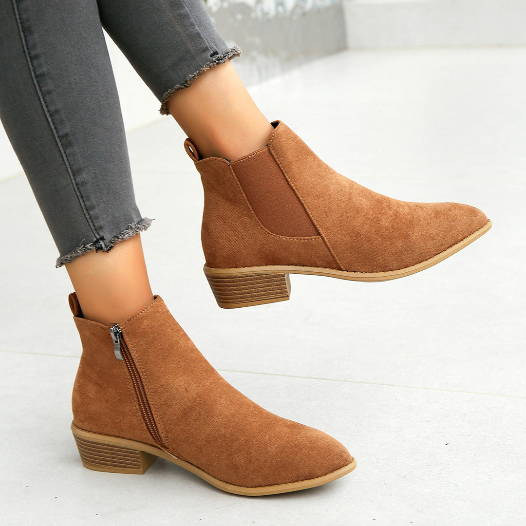 Tamara - Faux Suede Ankle Boots