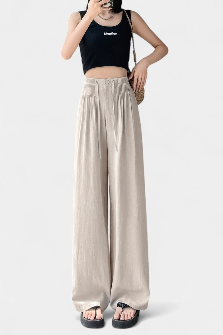 Alanna - Lightweight High-Waist Wide-Leg Pants