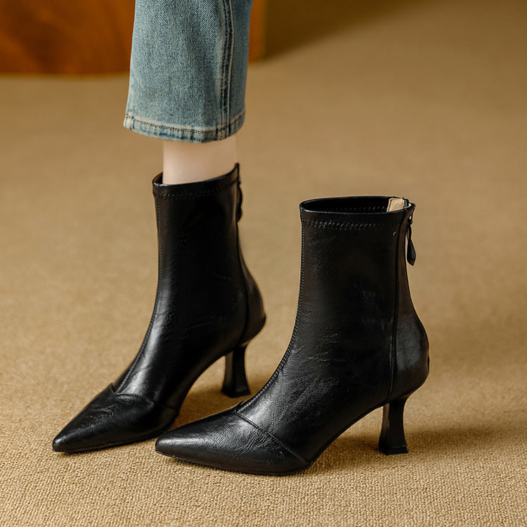 Rosemary - Premium Leather Ankle Boots