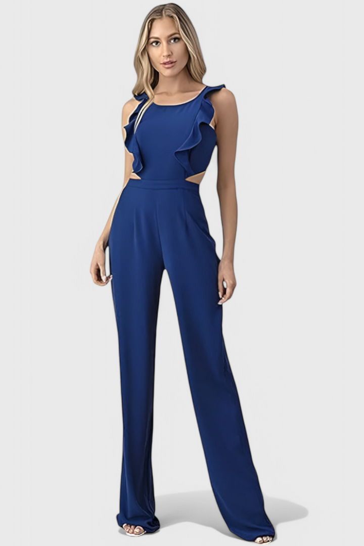 Christine - Cutout Ruffle Jumpsuit