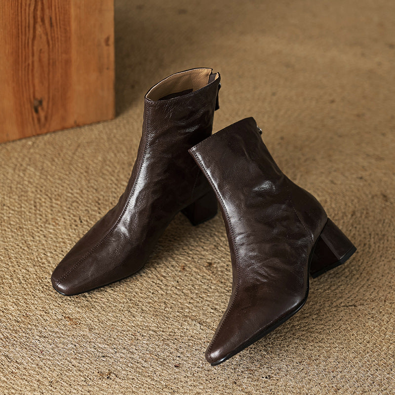 Aurora - Genuine Leather Ankle Boots