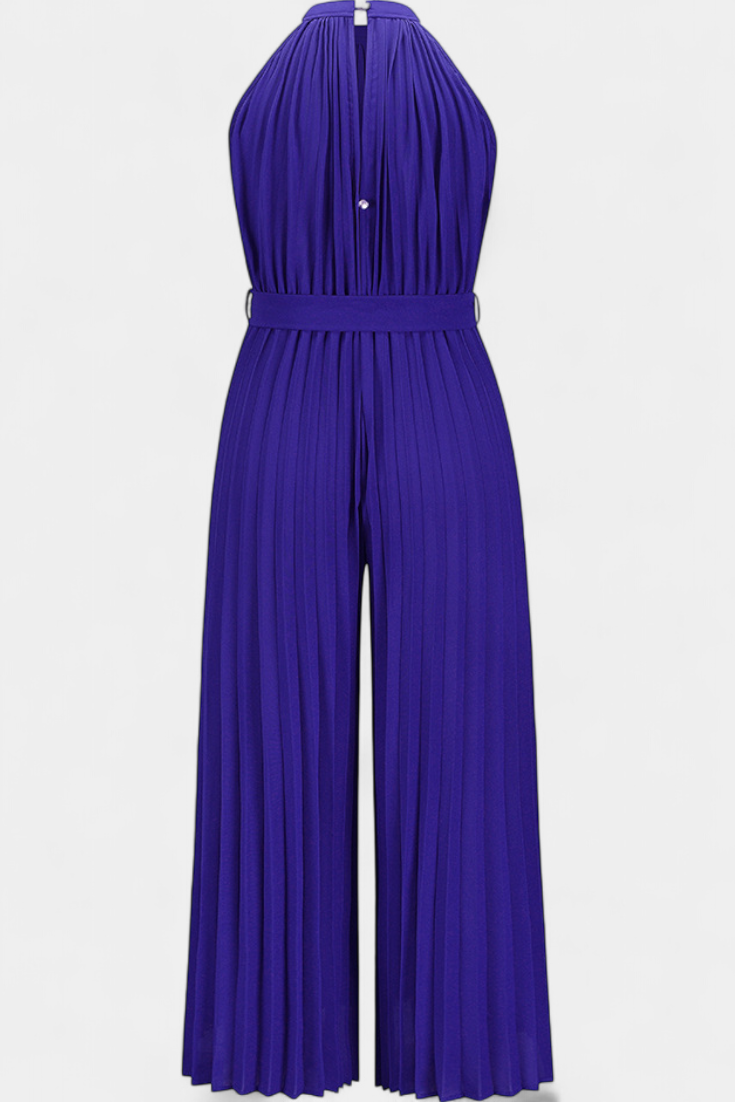 Carmen - Pleated Halter Palazzo Jumpsuit