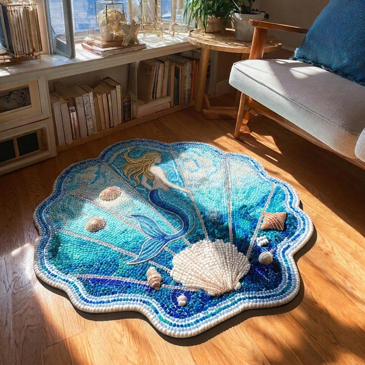 Ocean Bloom Custom Shaped Rug