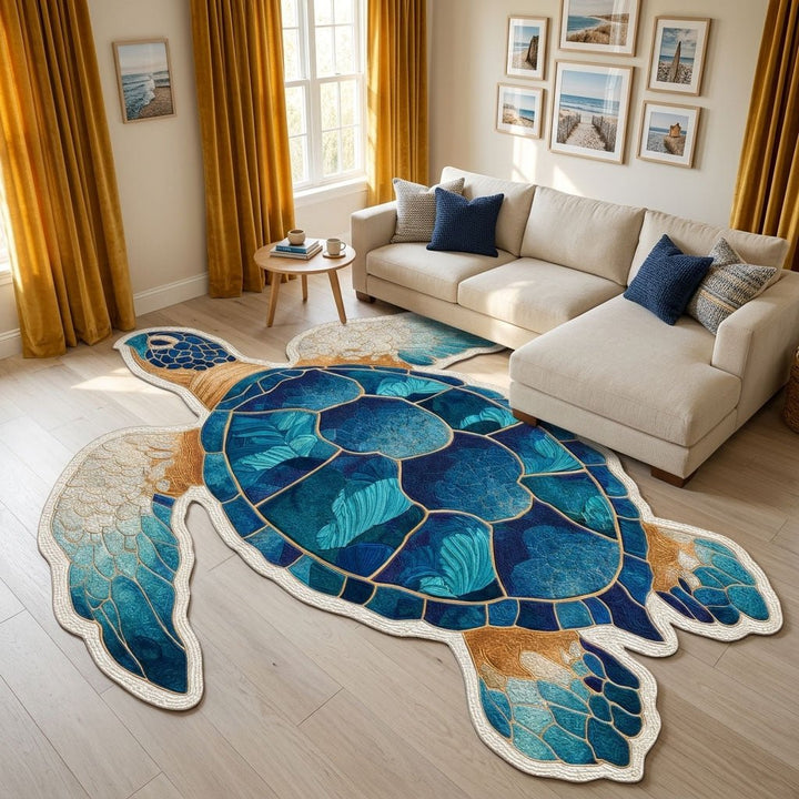 Sea Turtle Shaped Area Rug