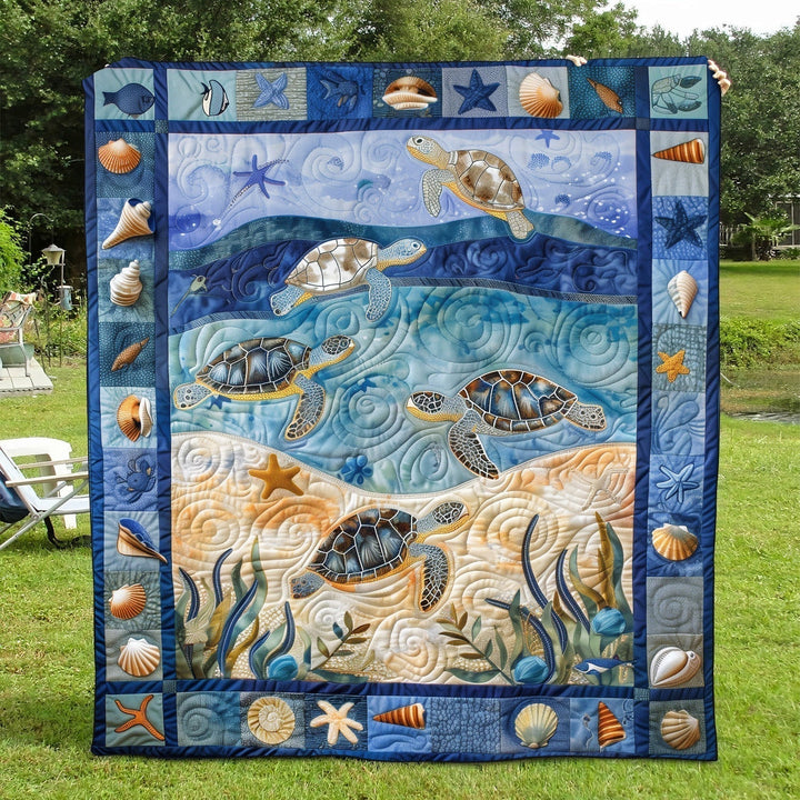 Sea Turtle Quilted Blanket