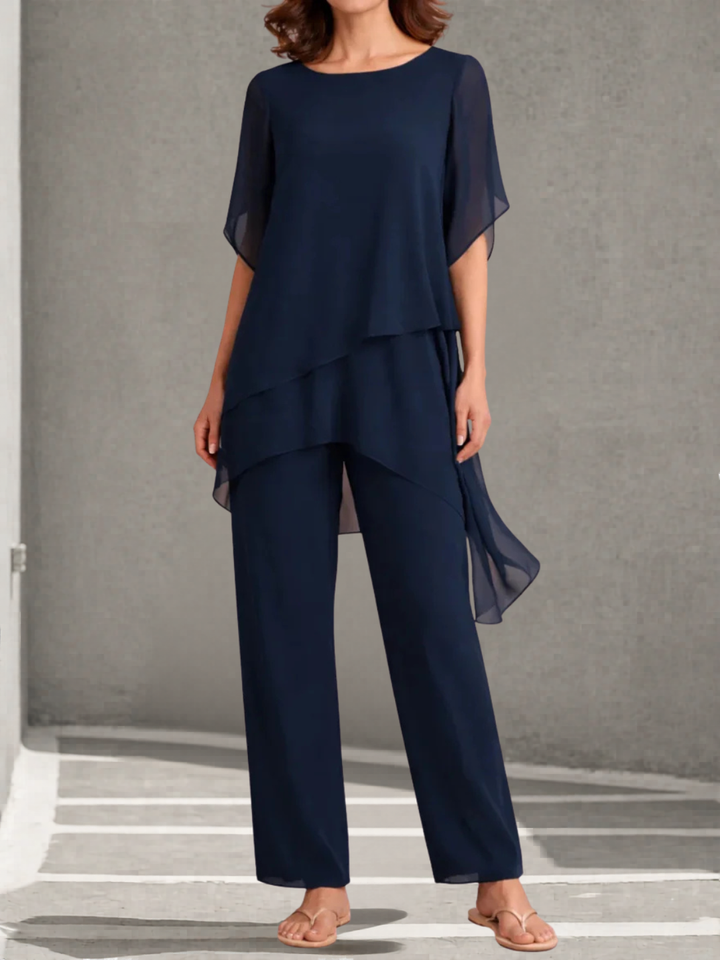 Audrey - Gauze Top and Palazzo Pants Set