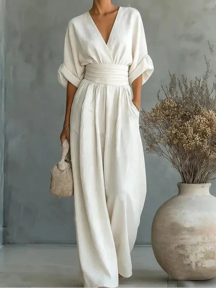 Harriette - Flowing V-Neck Maxi Dress