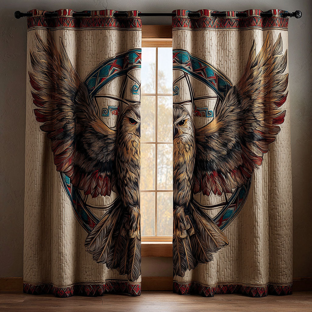 Owl Echo Quilted Curtains